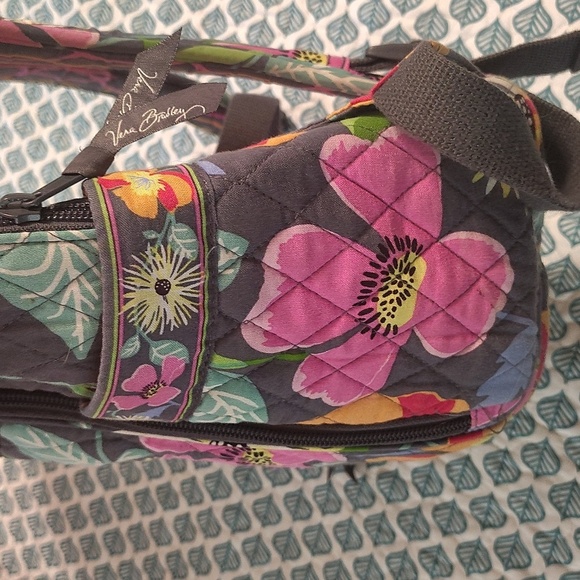 Vera Bradley Jazzy Blooms Large Backpack Retired Vintage Luggage Strap - Picture 11 of 15